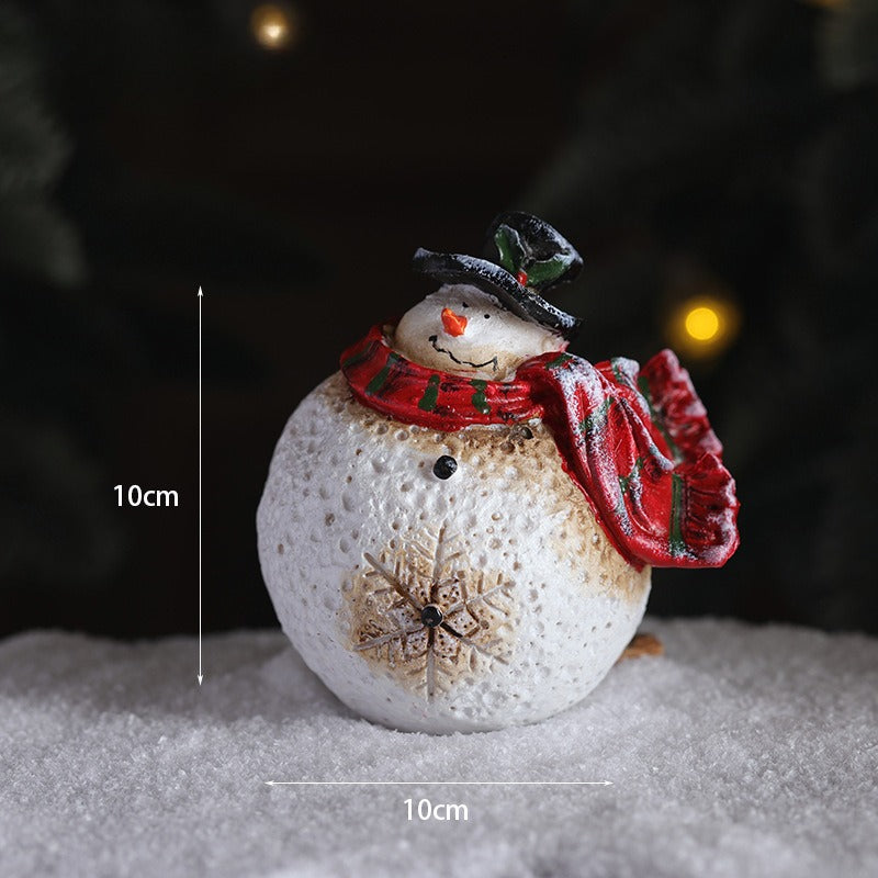 Resin Christmas Snowman Santa Tabletop Holiday Decor