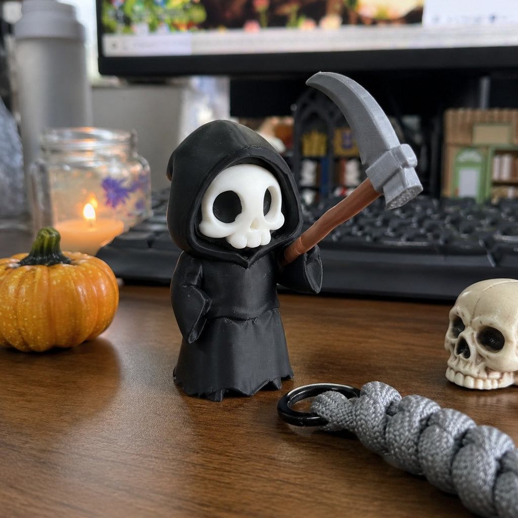 3D Printed Halloween Grim Reaper Decoration Keychain