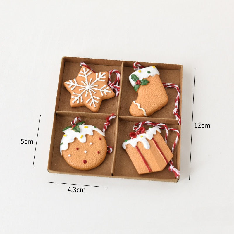 Christmas Resin Cookie Ornaments Holiday Tree Hanging Decor