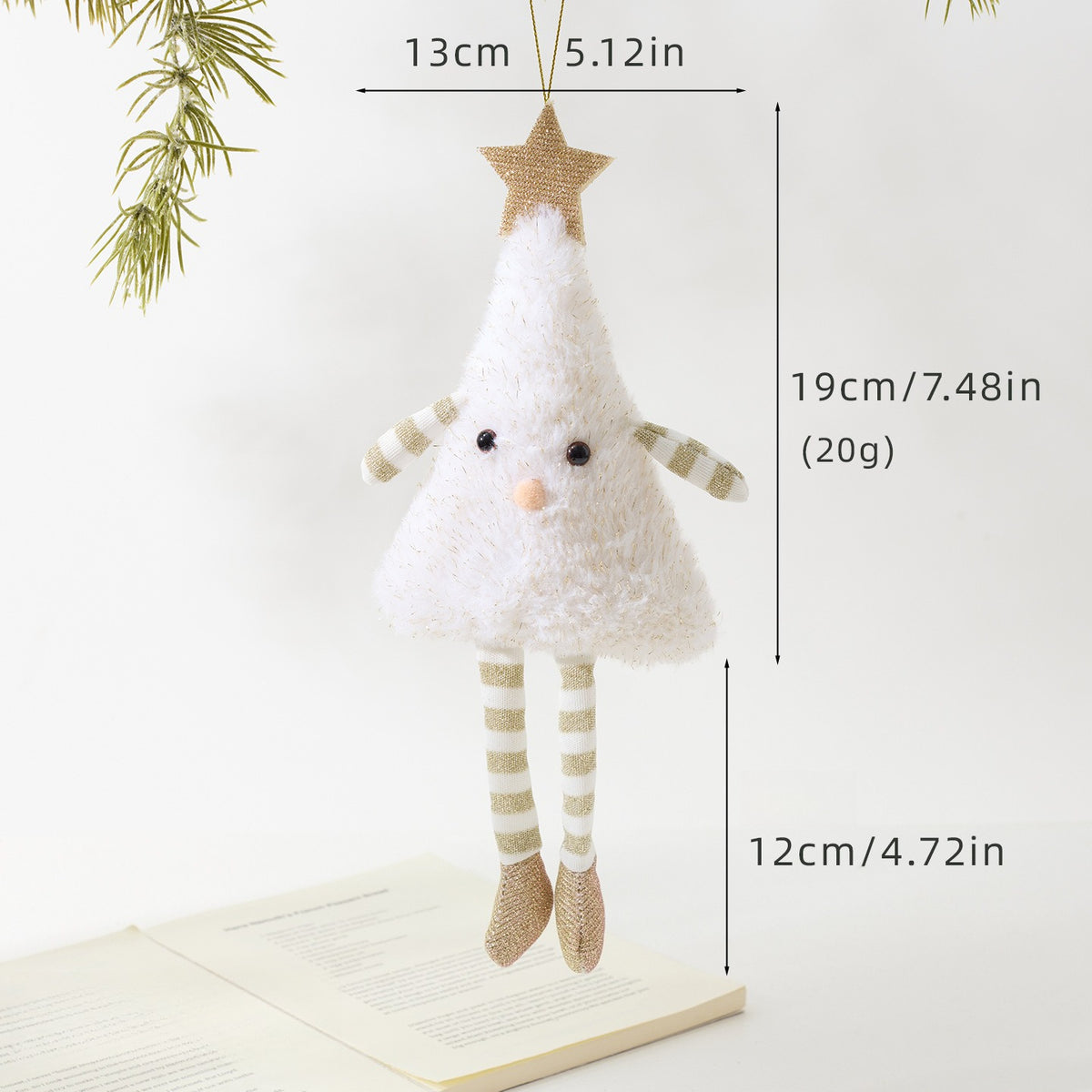 Christmas Plush Tree Decor Hanging Ornament and Tabletop Decoration