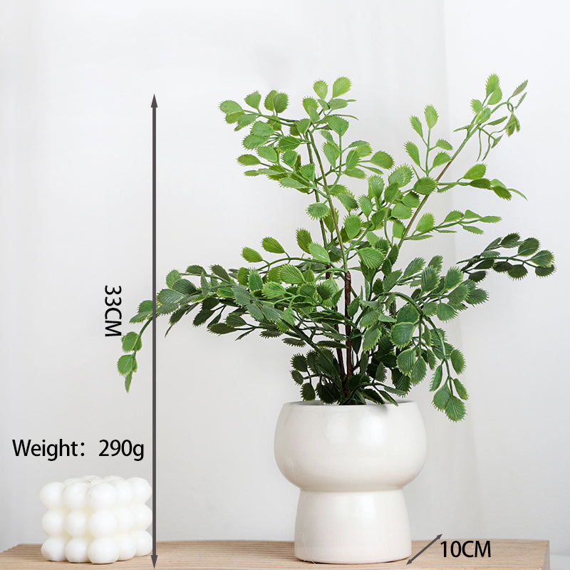 Artificial Potted Green Plant Desk Tabletop Decor
