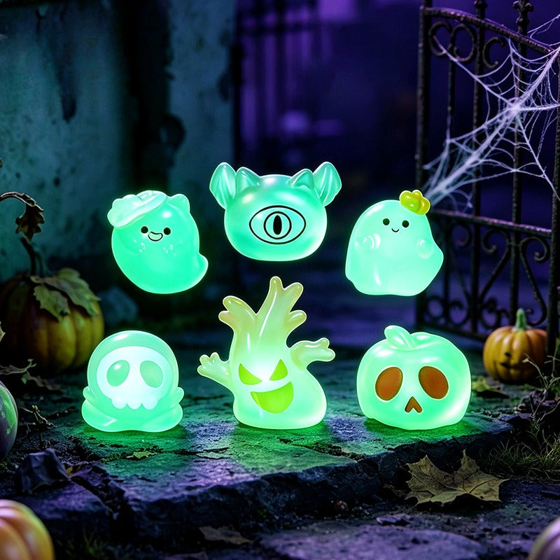 Halloween Resin Glow In The Dark Mini Figurines Cute Spooky Decor