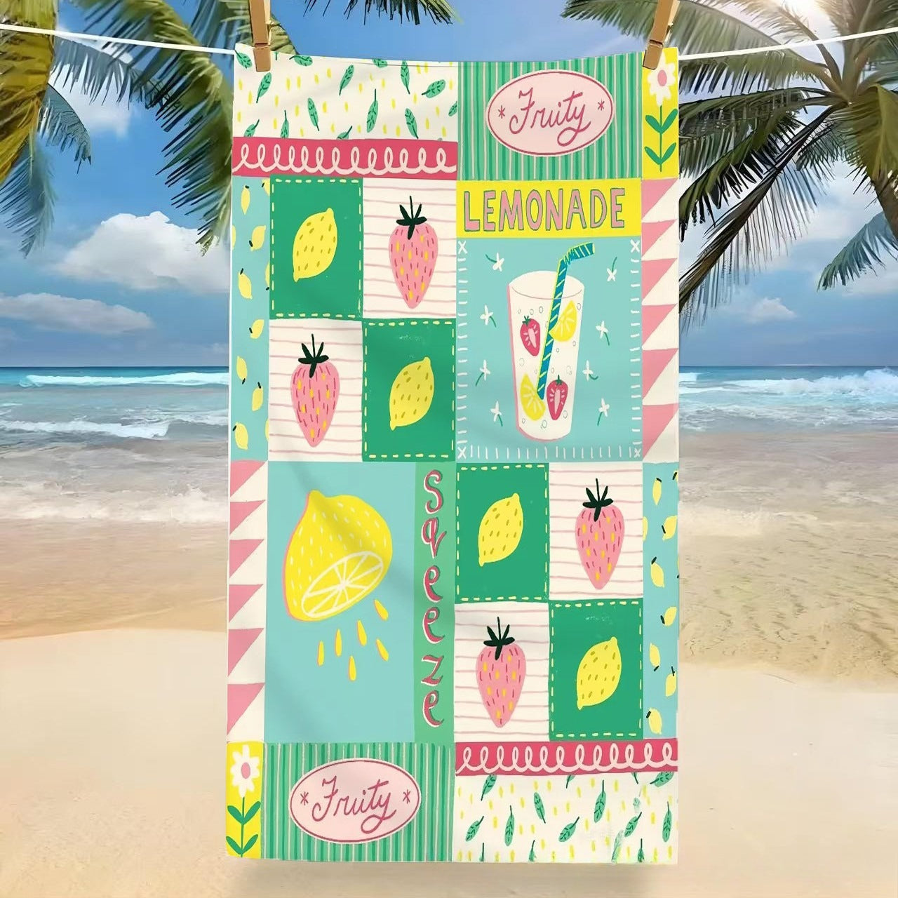 Microfiber Beach Towel Tropical Pool Travel Bath Towel