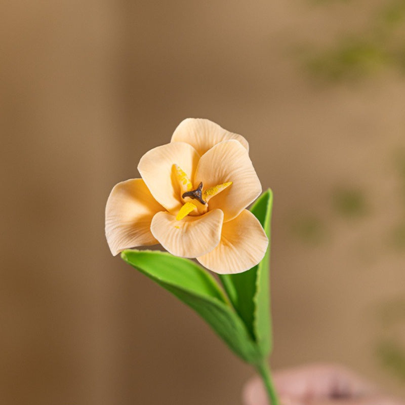 Smiling Ceramic Tulip Flower Stem Home Decor