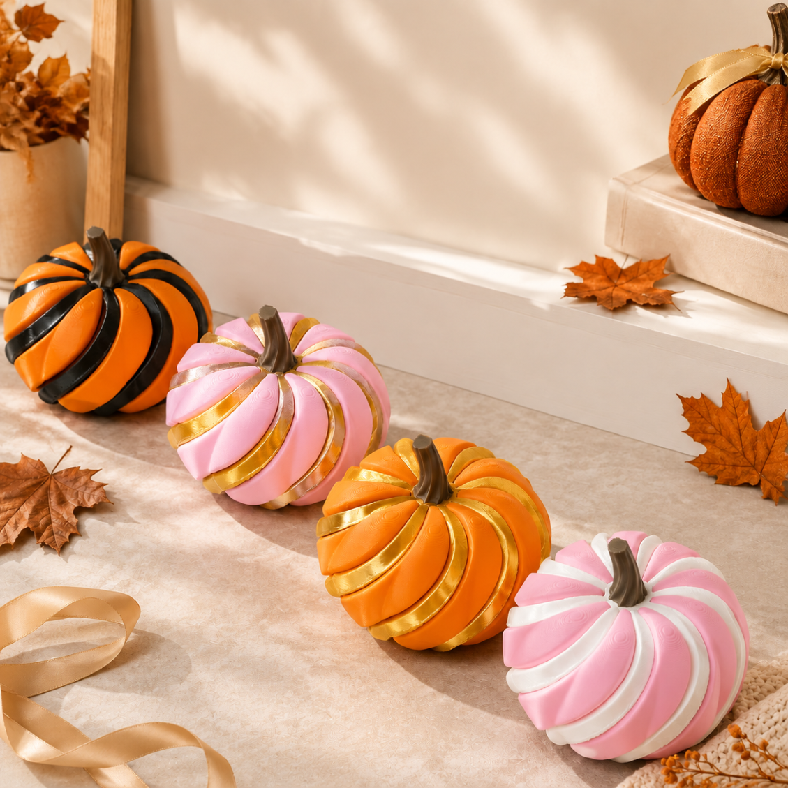 3D Printed Pumpkin Fidget Toy Halloween Desk Decoration