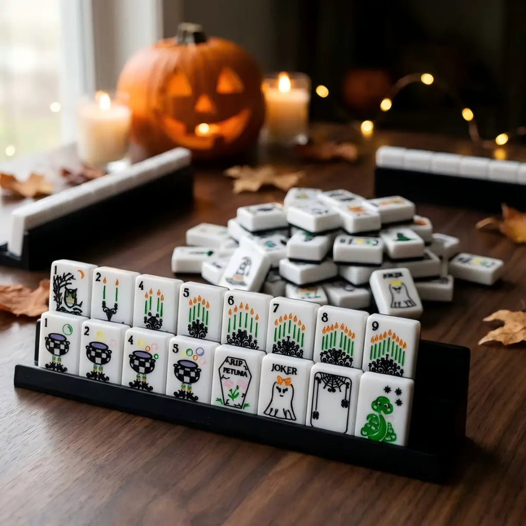 Halloween Themed Mahjong Set Acrylic Mahjong Tiles