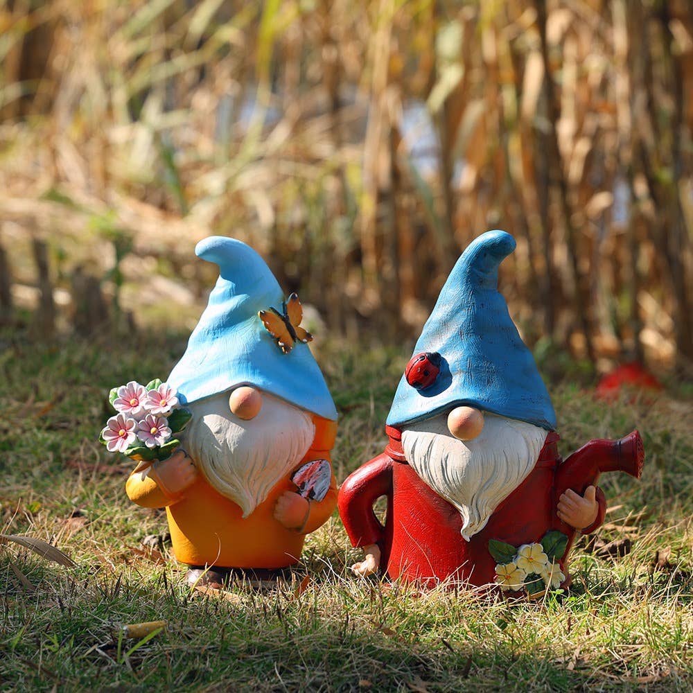 Gnome Flower Pot Resin Figurine Outdoor Garden Decor