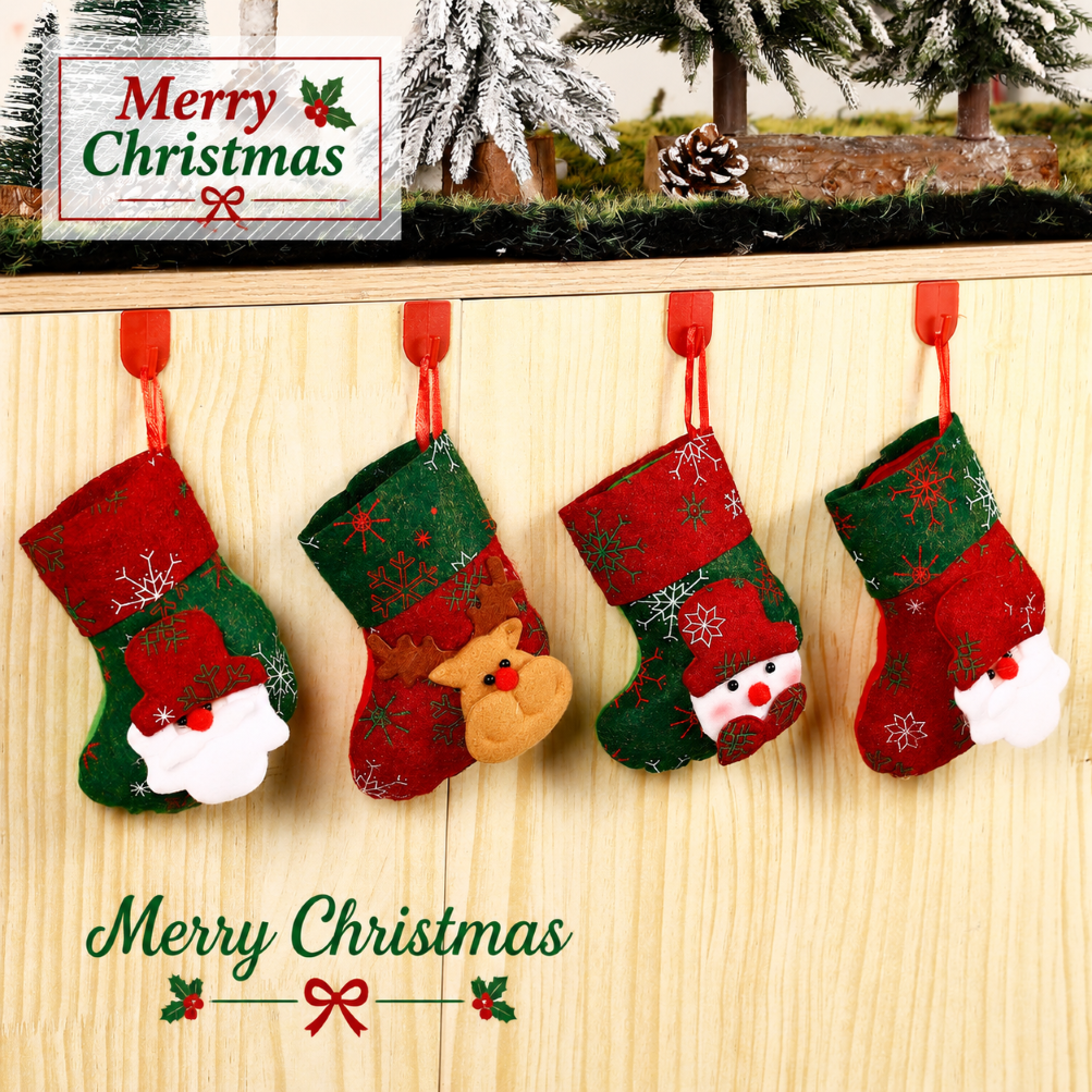 Mini Christmas Stocking Hanging Ornament Holiday Decor