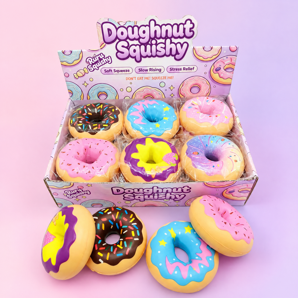 Donut Squishy Toy PU Slow Rising Fidget Stress Relief Gift