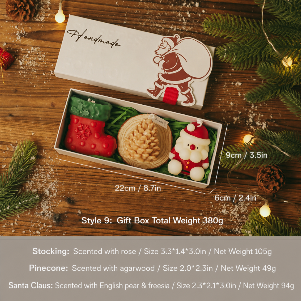 Christmas Scented Candle Gift Box Holiday Decorative Set