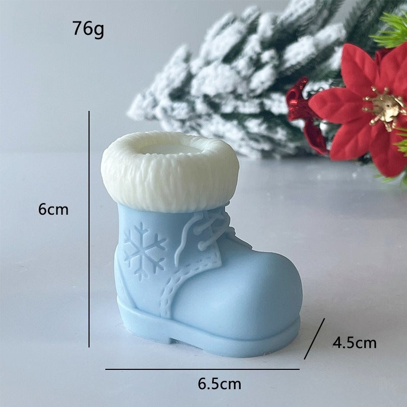 Christmas Stocking Boot Candle Holiday Decor Soy Wax Blend Candle