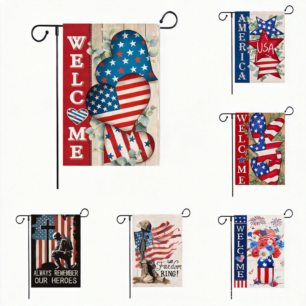 Fourth of July Patriotic Garden Flag USA Welcome Decor