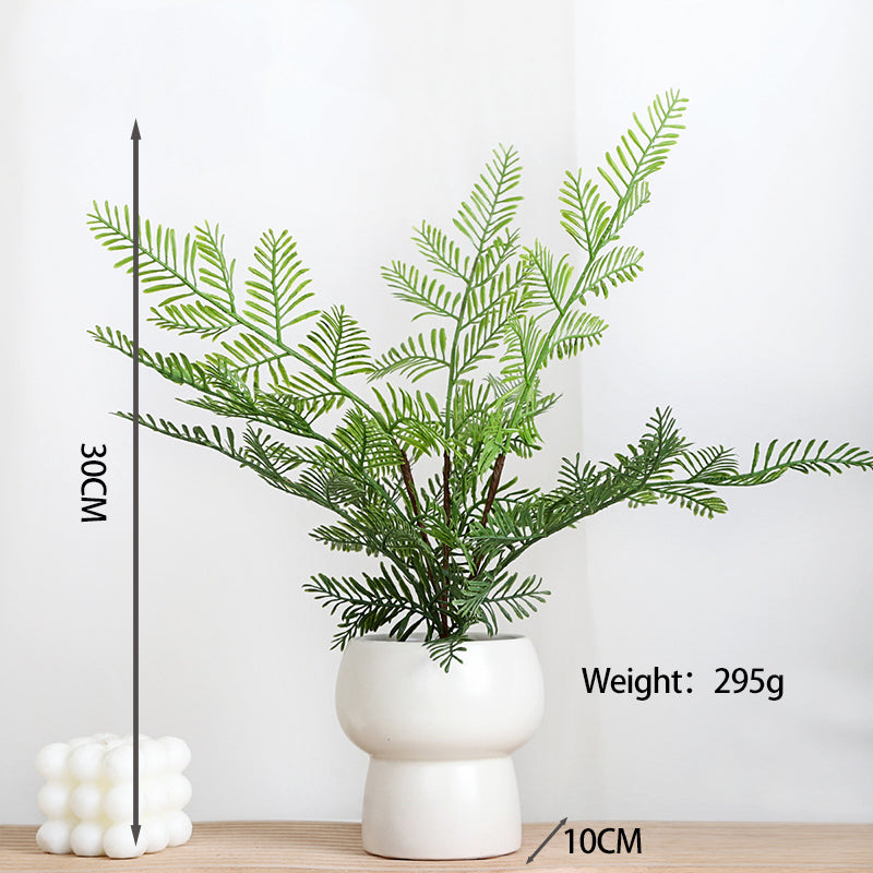 Artificial Potted Green Plant Desk Tabletop Decor