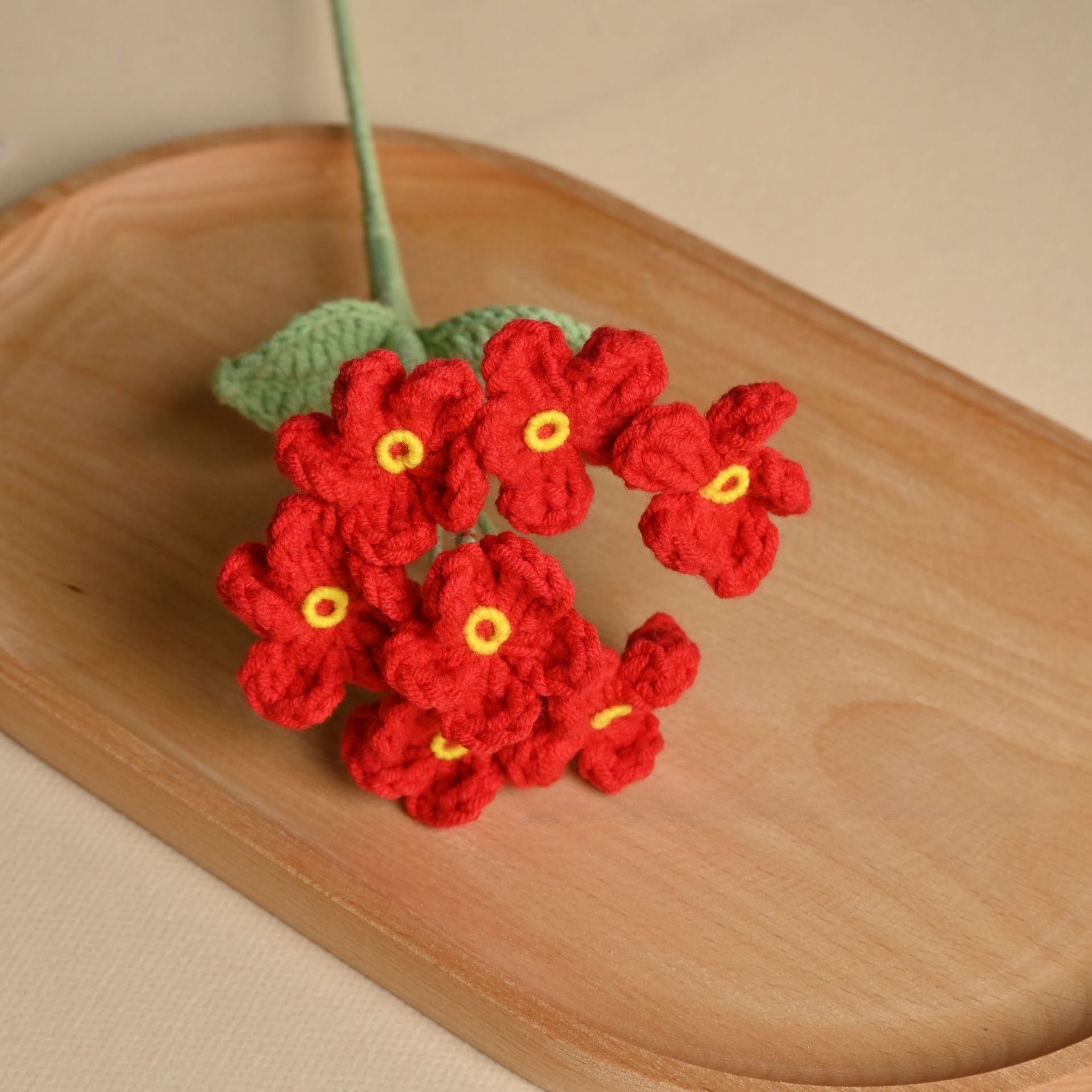 Handmade Crochet Flower Bouquet Yarn Floral Home Decor