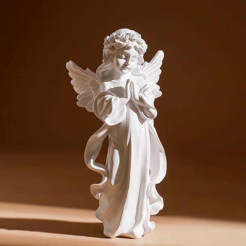 Angel Girl Resin Sculpture Cute Nordic Style Desk Decor