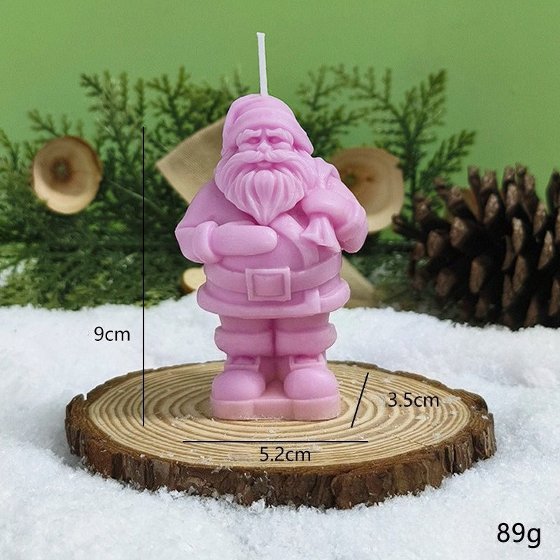 Christmas Santa Candle Holiday Decorative Candle Seasonal Home Decor
