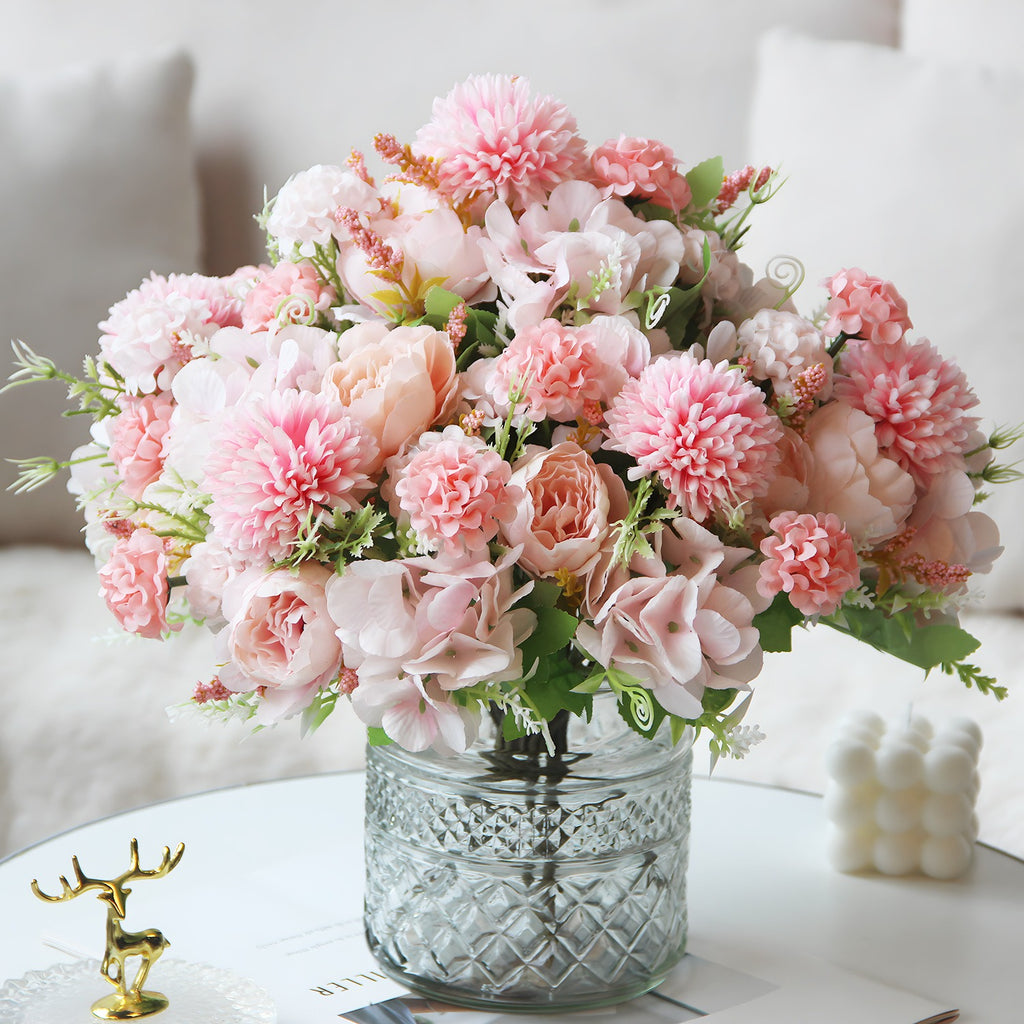 Valentine Florals Artificial Peony Bouquet Home Decoration