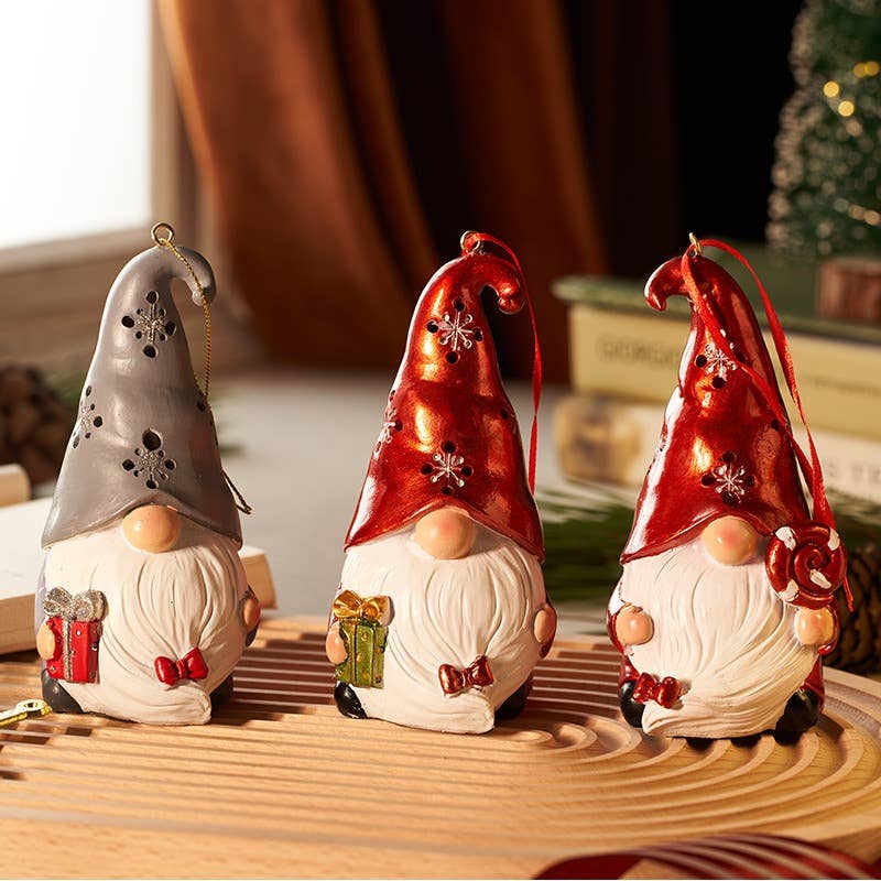 Christmas Gnome Resin Ornament Holiday Home Decor