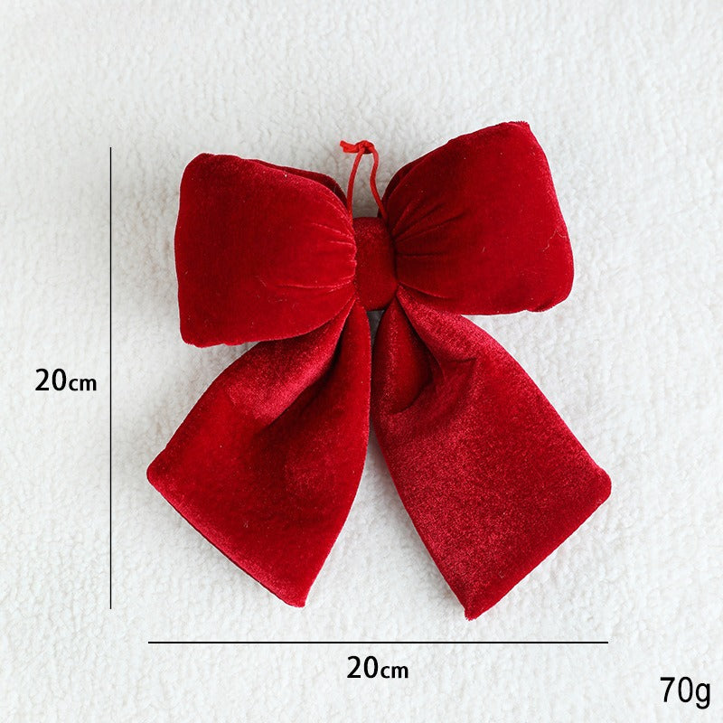 Christmas Bow Ornaments Fabric Holiday Tree Decorations