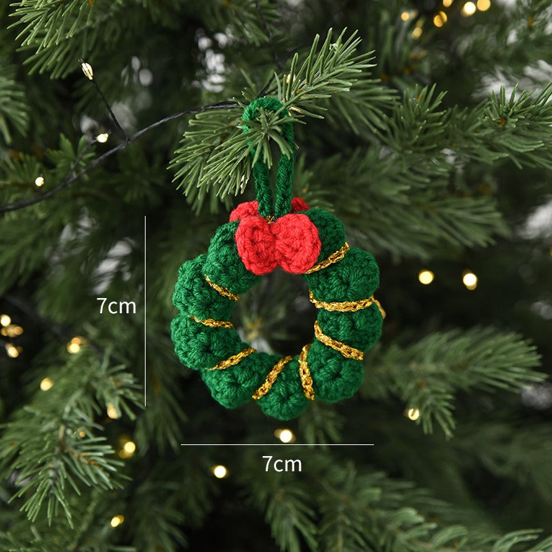 Christmas Crochet Ornament Handmade Holiday Tree Hanging Decor