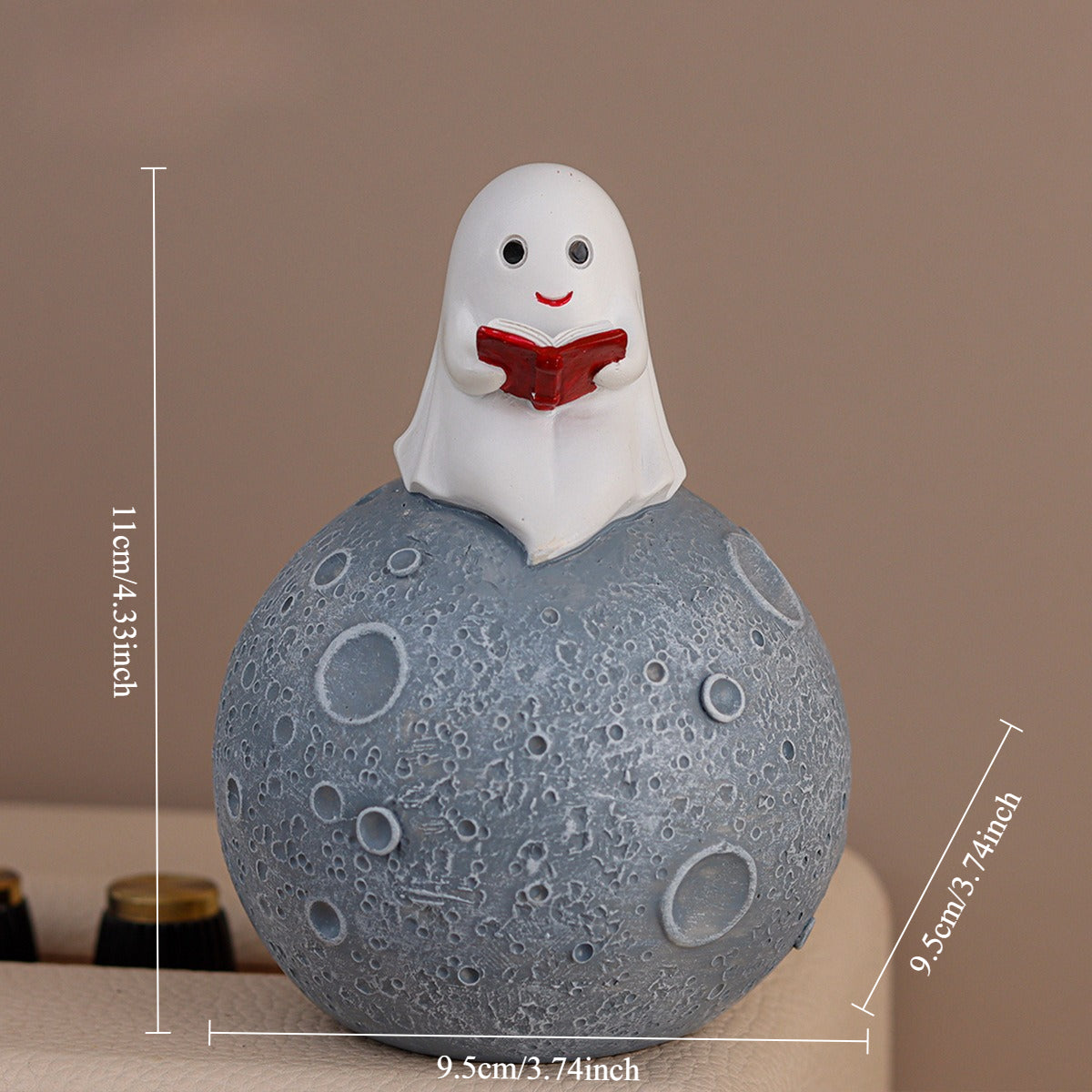 Halloween Ghost Resin Figurine Moon Night Tabletop Decor