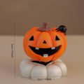 Resin Halloween Rotating Pumpkin Ghost Skull Tabletop Decoration
