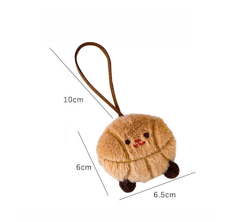 Plush Sports Ball Keychain Bag Charm Cute Keyring Pendant
