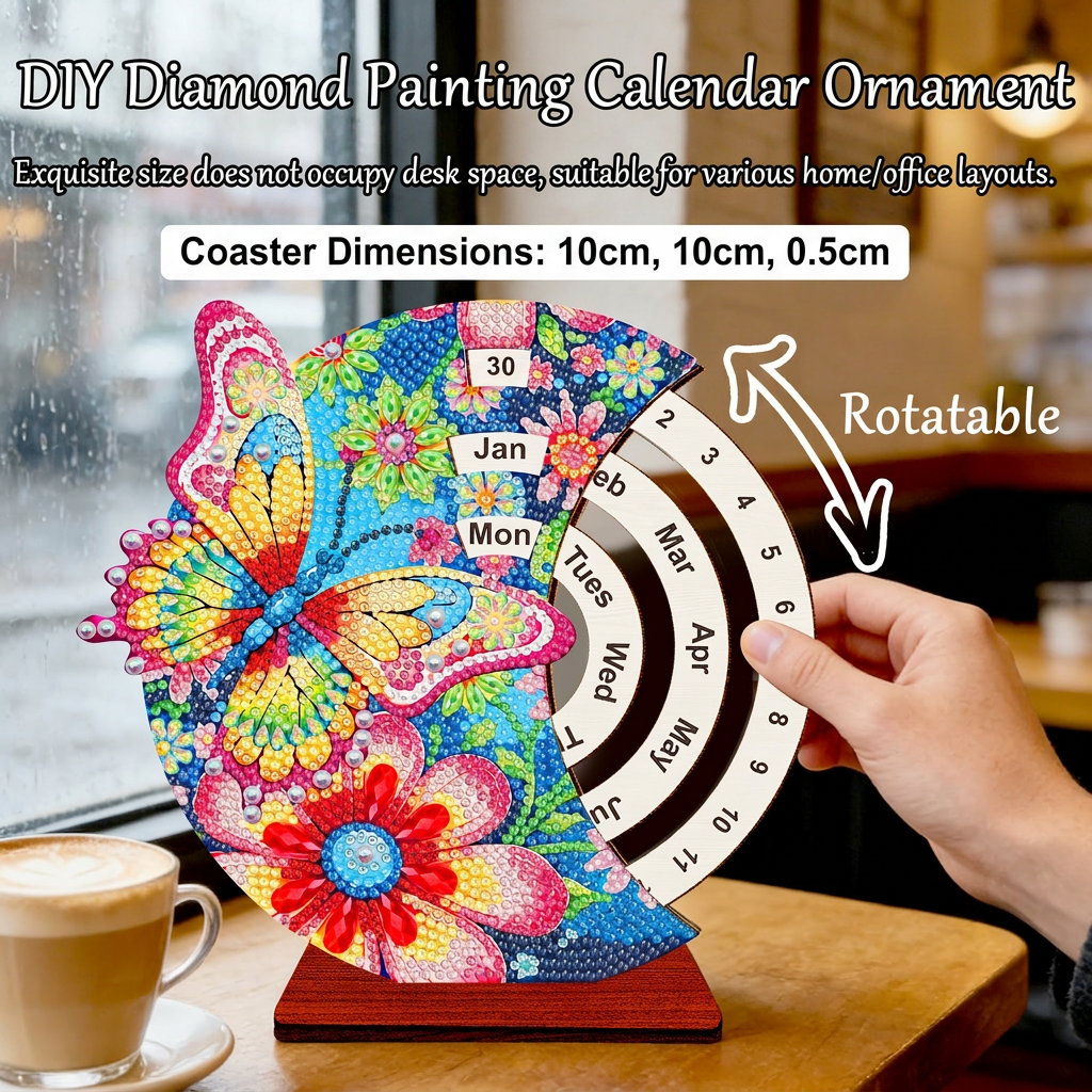DIY Diamond Painting Desk Decor Kit Calendar Style Craft Set
