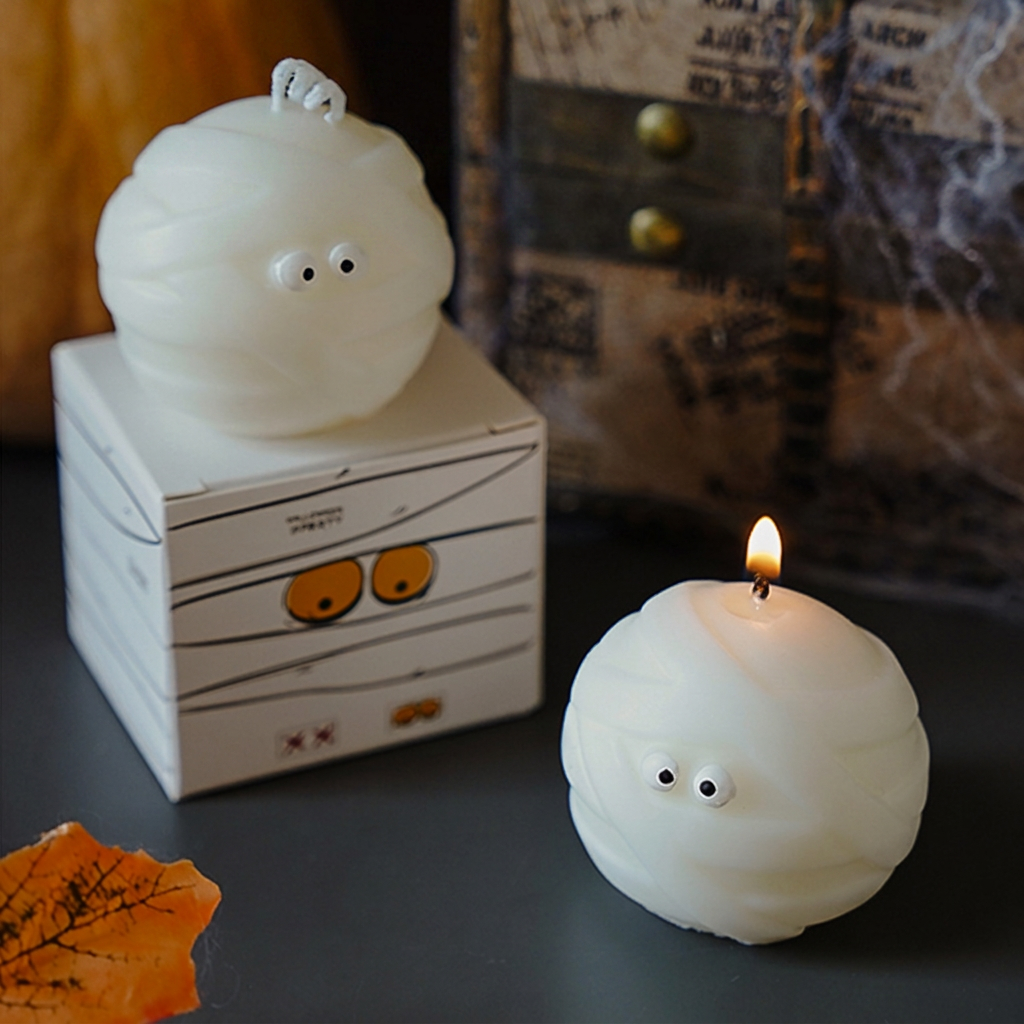 Halloween Ghost Pumpkin Skull Scented Candle Seasonal Decor