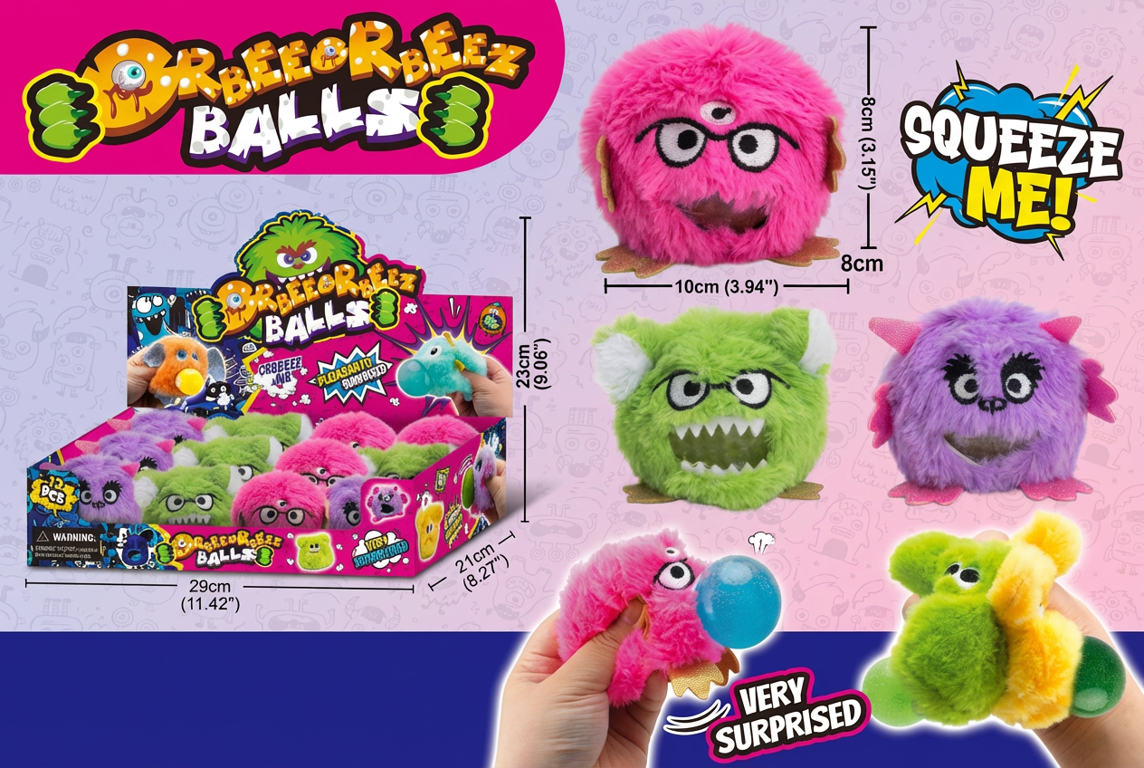 Squishy Stress Relief Ball Toy Cute Animal Monster Squeeze