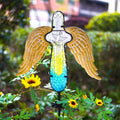 Solar Angel Wings Cross Garden Stake with LED Lights