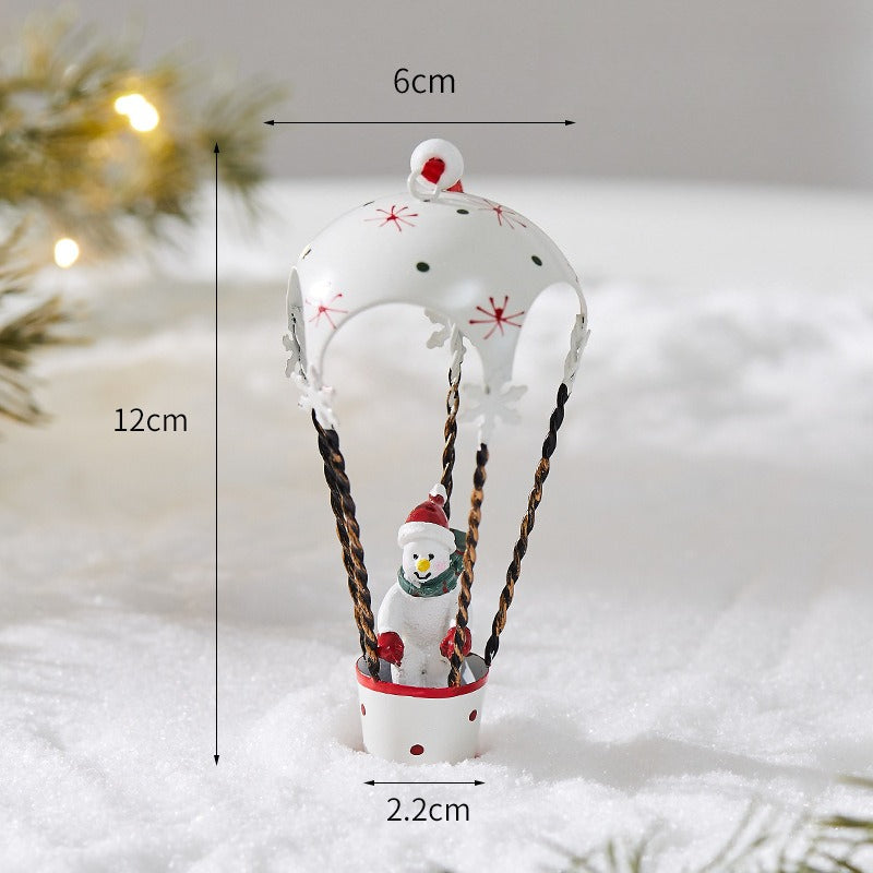 Christmas Metal Hanging Ornaments Santa Snowman Reindeer