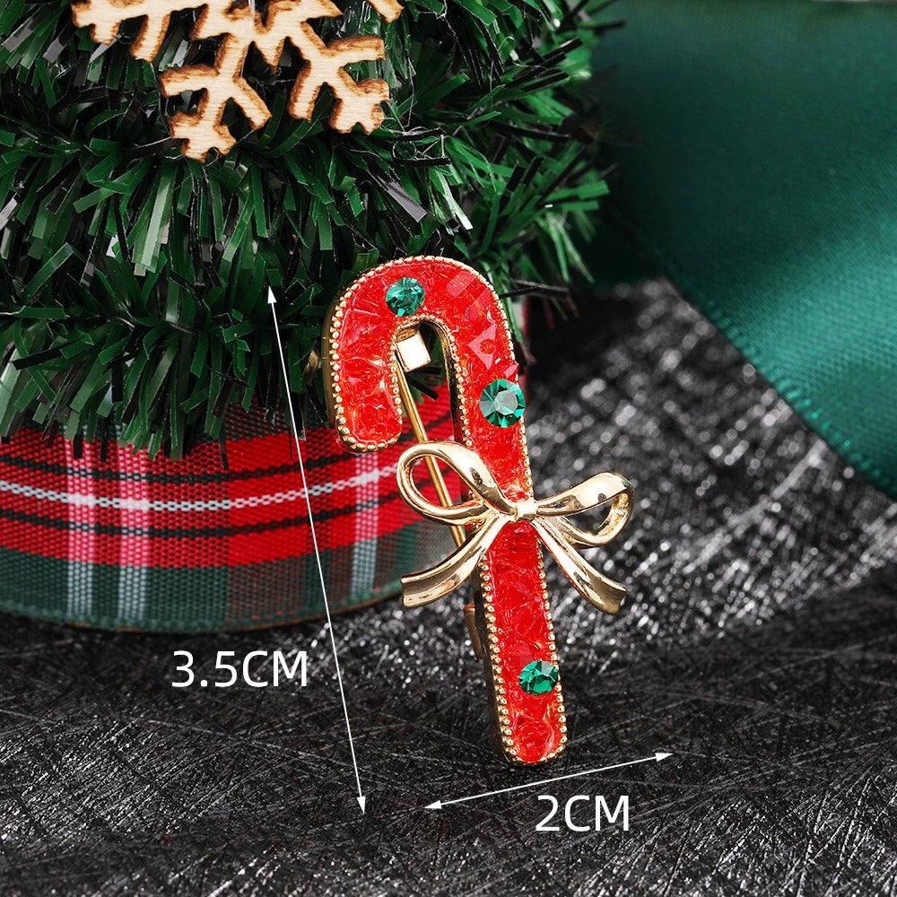Christmas Alloy Brooch Set Festive Holiday Pin Accessories