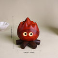 Handmade Cute Wooden Flame Figurine Magnetic Tabletop Decor