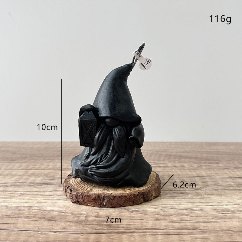 3D Gnome Christmas Candle Holiday Decor Festive Tabletop Accent