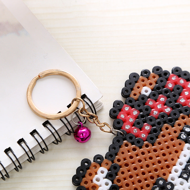 Fuse Beads DIY Keychain Cute Bear Craft Kit Kids Handmade Toy