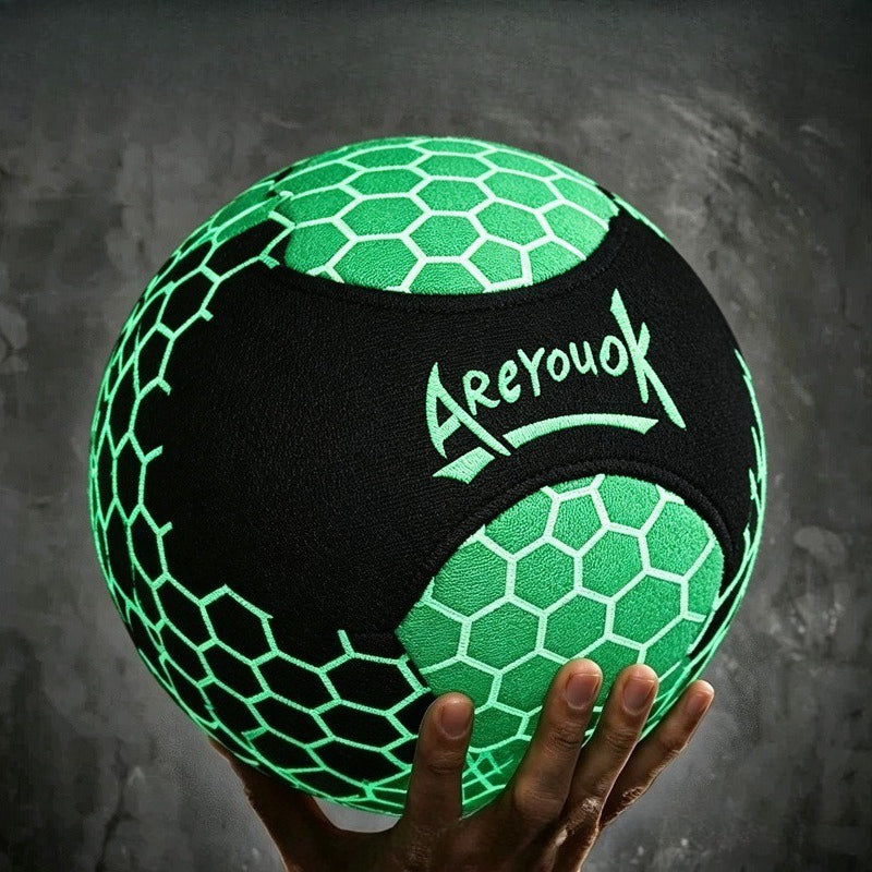 Plush Glow Soccer Ball Soft Stuffed Kids Sports Toy Night Play