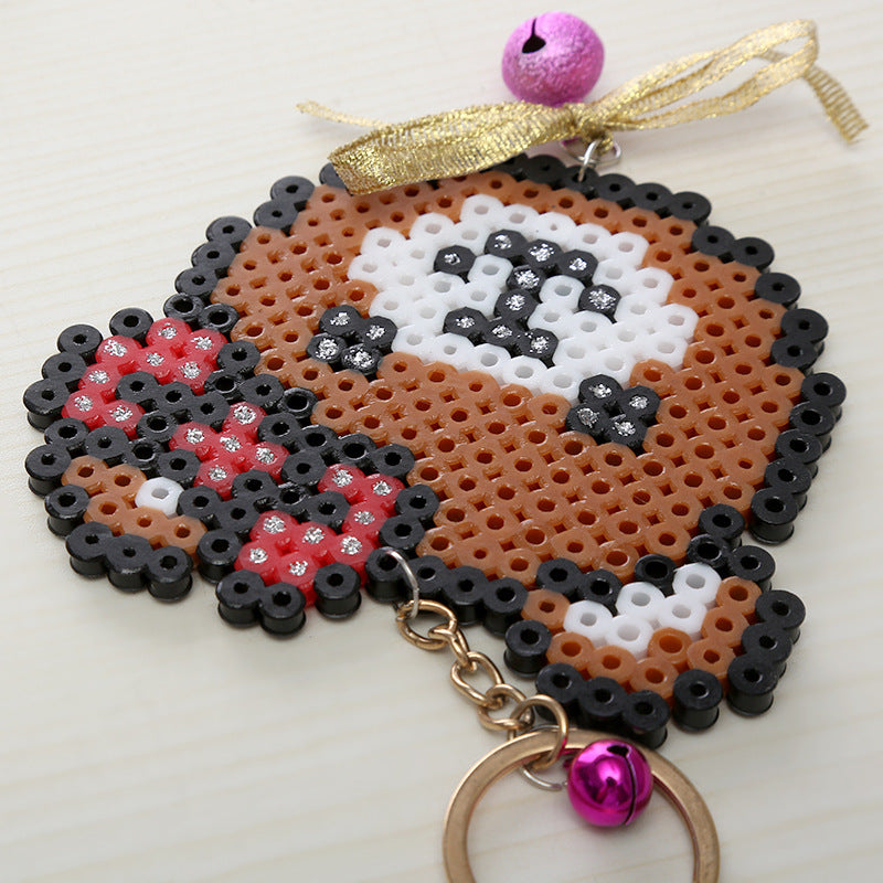 Fuse Beads DIY Keychain Cute Bear Craft Kit Kids Handmade Toy