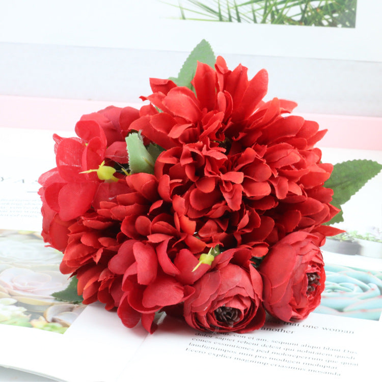 Valentine’s Day Faux Rose Bouquet Multi-Stem Home Decor
