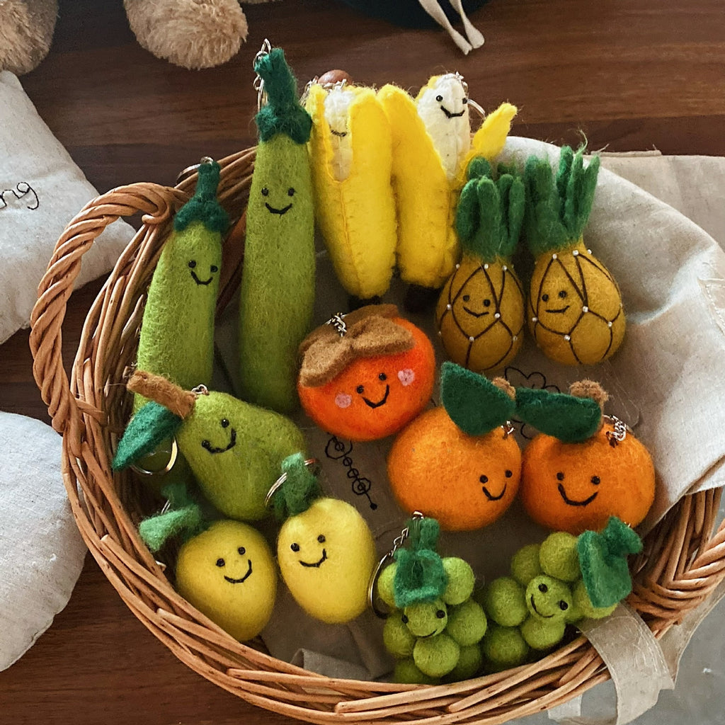 Fruit Wool Felt Keychain Cute Bag Charm