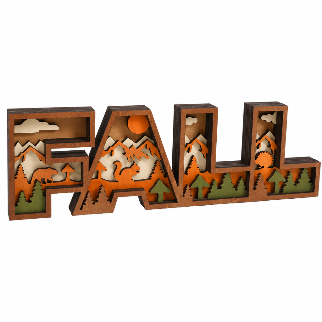 Halloween Wooden Tabletop Decor Pumpkin Ghost Fall Decoration