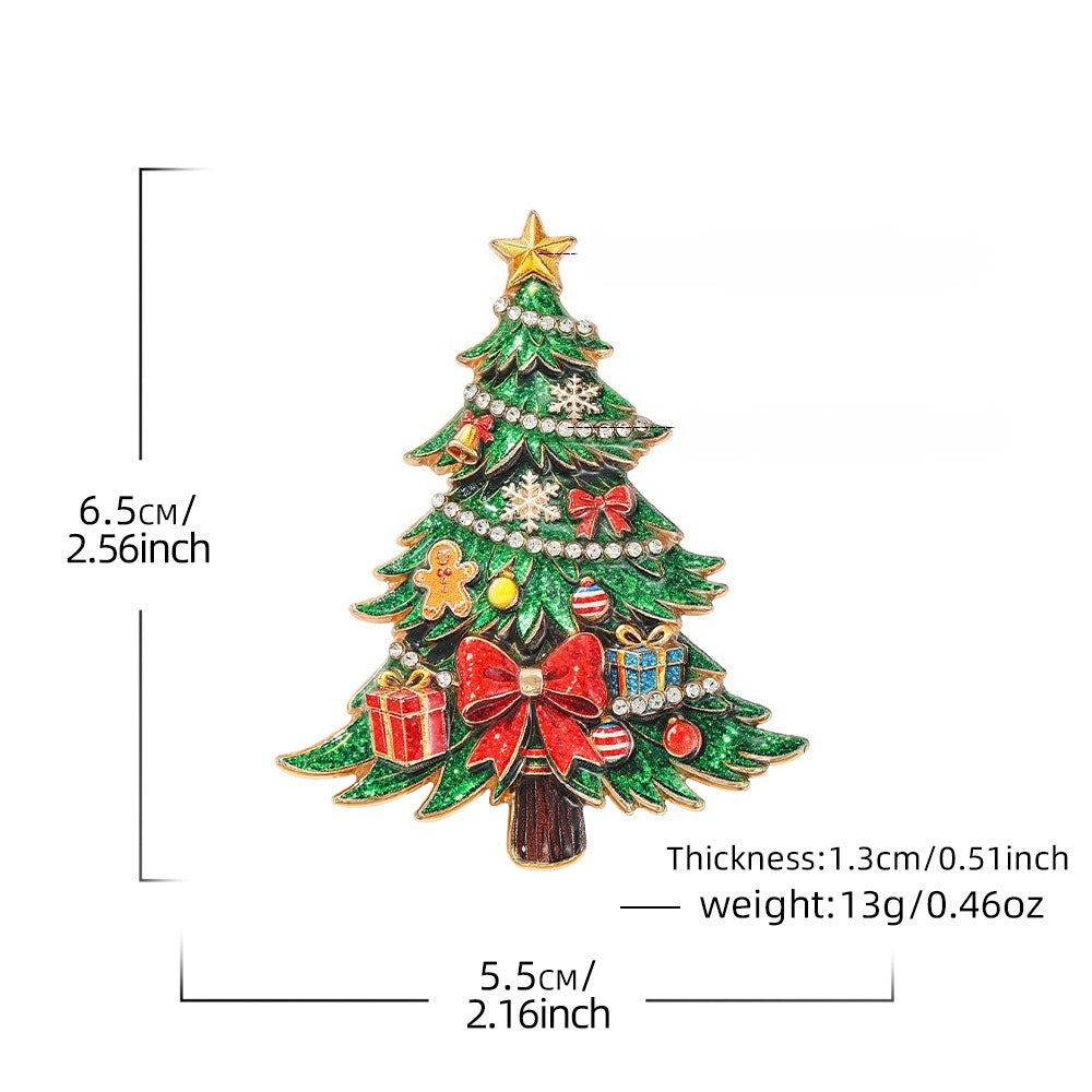 Christmas Tree Brooch Holiday Gift Jewelry
