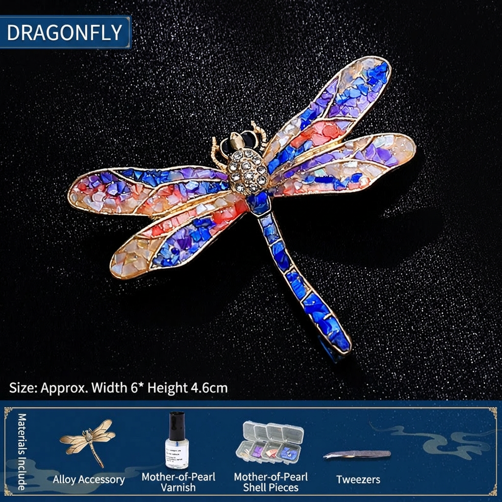 DIY Mother of Pearl Brooch Hair Clip Craft Kit