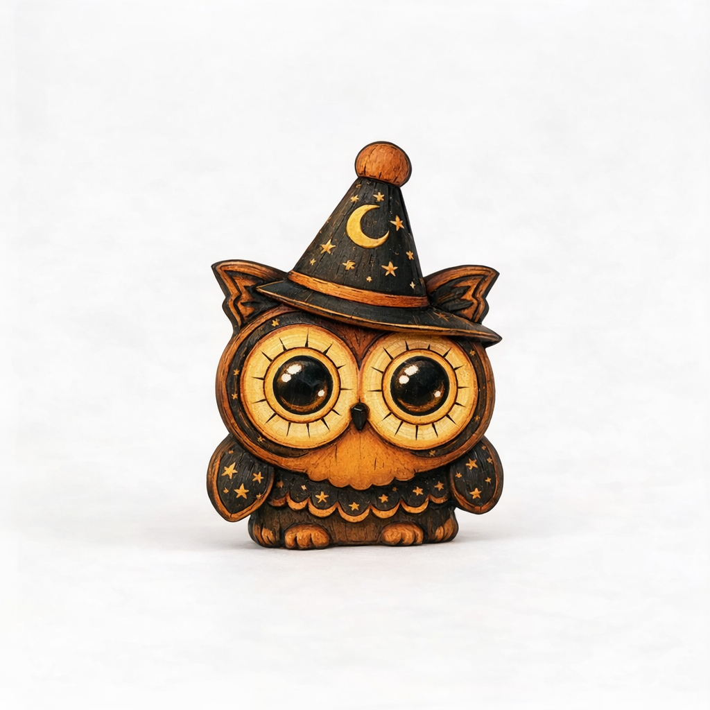 Vintage Halloween Wooden Character Tabletop Decor