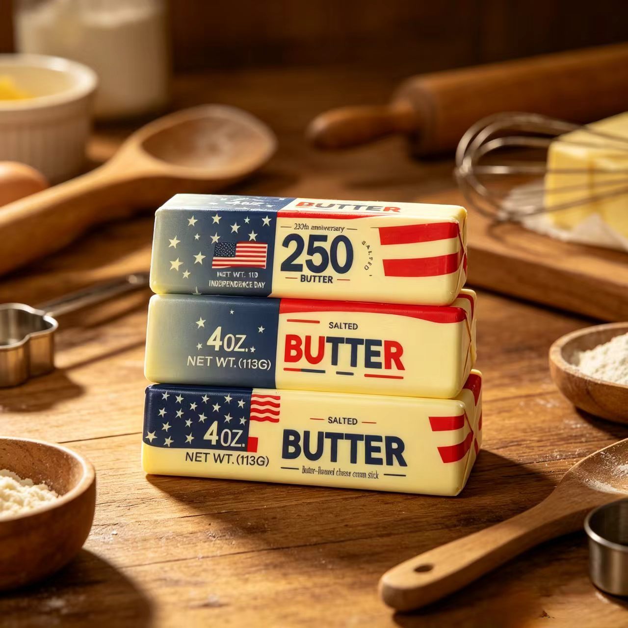 4th of July Butter Squishy USA Theme Stress Relief Toy Set
