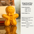 Gingerbread Man Scented Candle Christmas Holiday Decor