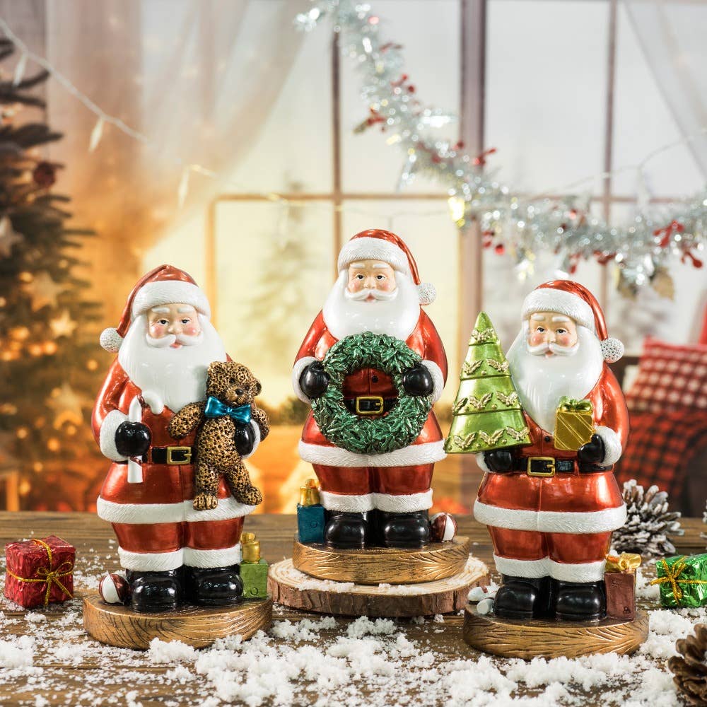 Creative Resin Santa Claus Figurines for Holiday Home Decor