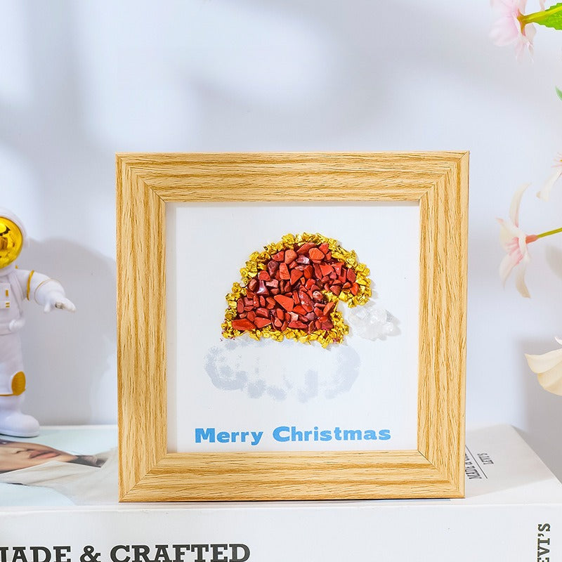 Crystal Chip Christmas Tree Framed Wall Decor for Holiday Gifts