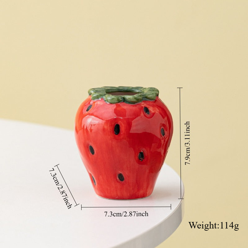 Adorable Fruit Ceramic Vase for Desk and Home Decor