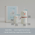 Christmas Snowman Scented Candle Couple Set Holiday Decor